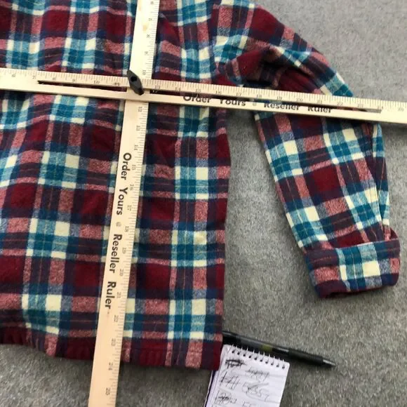 Vintage Pendleton Shirt Boys Medium Red Blue Plaid Flannel Virgin Wool USA * - Picture 9 of 9